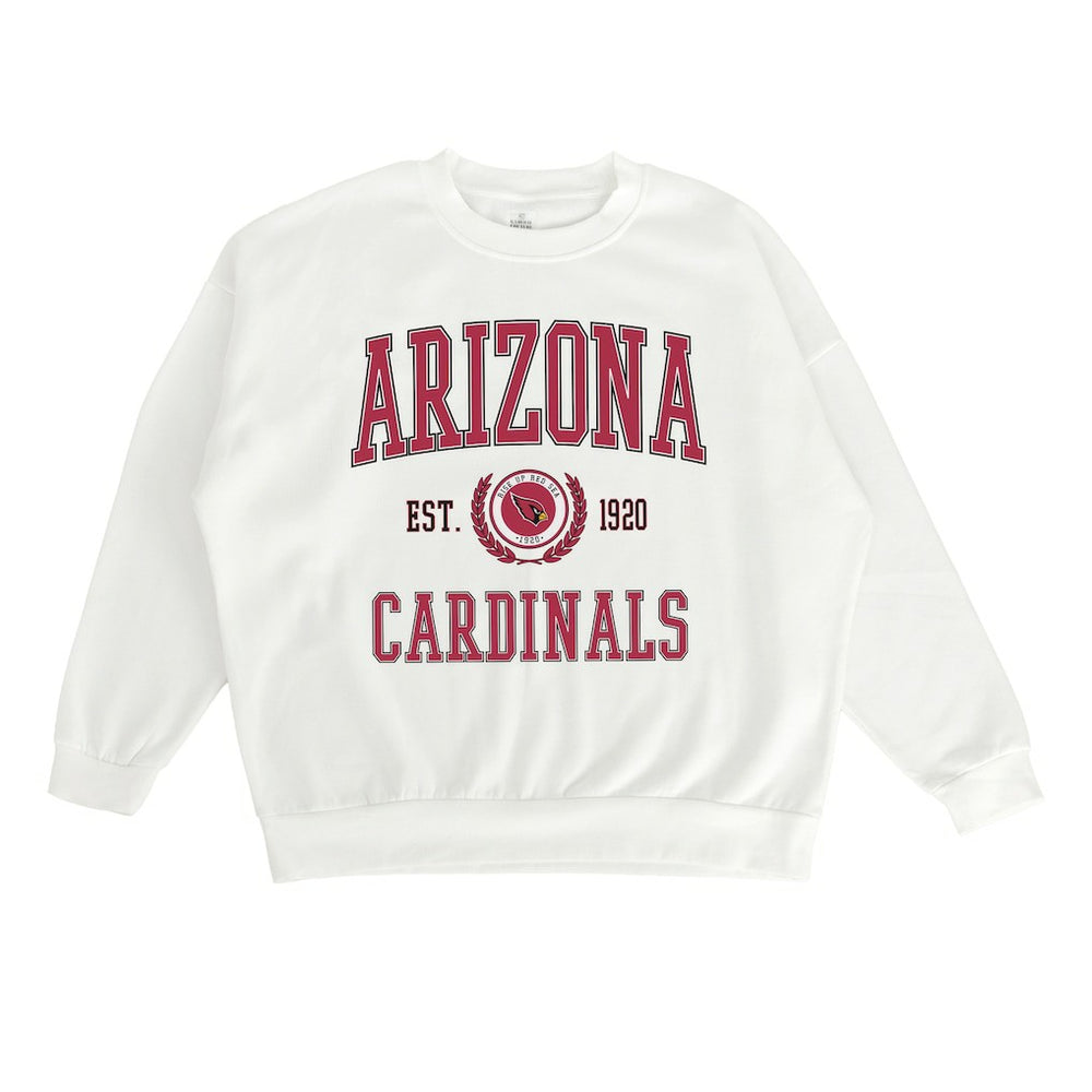 Arizona Cardinals Gameday Couture Women's Timeless Triumph Premium Fleece Pullover Sweatshirt - White Pullover