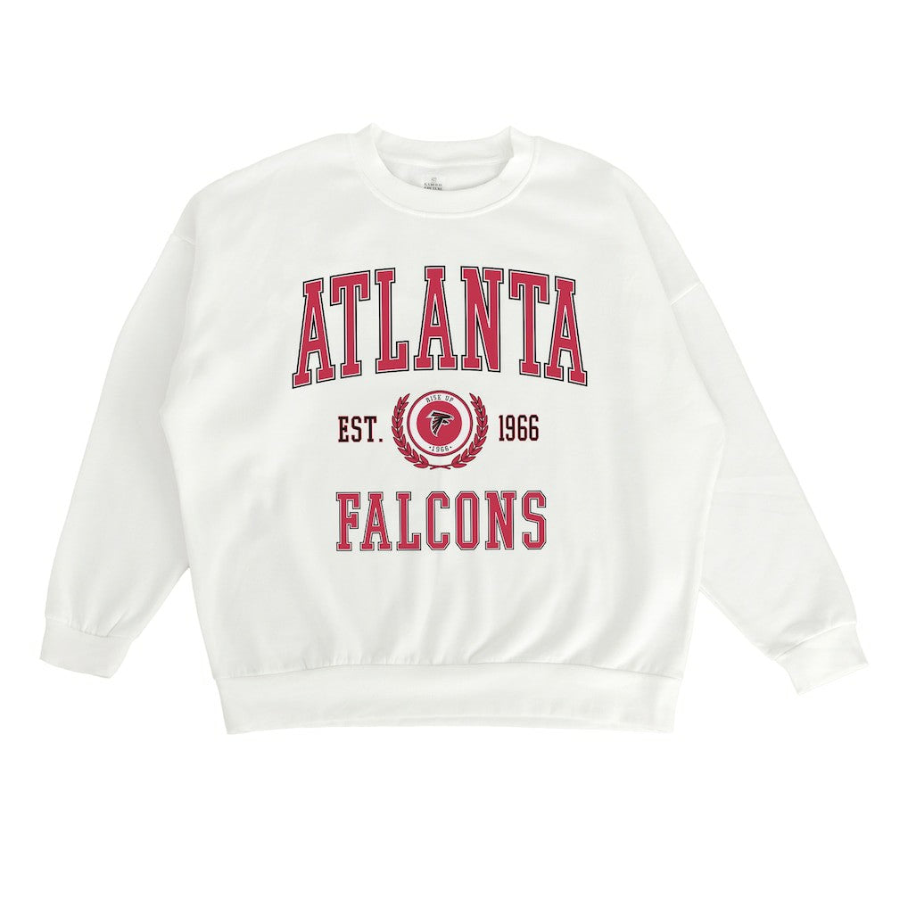 Atlanta Falcons Gameday Couture Women's Timeless Triumph Premium Fleece Pullover Sweatshirt - White Pullover