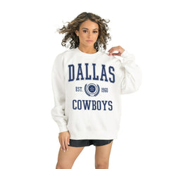 Dallas Cowboys Gameday Couture Women's Timeless Triumph Premium Fleece Pullover Sweatshirt - White Pullover