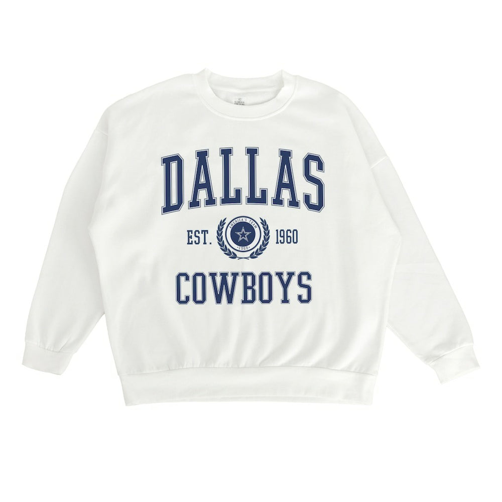 Dallas Cowboys Gameday Couture Women's Timeless Triumph Premium Fleece Pullover Sweatshirt - White Pullover