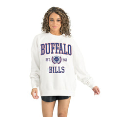 Buffalo Bills Gameday Couture Women's Timeless Triumph Premium Fleece Pullover Sweatshirt - White Pullover