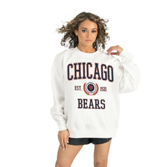 Chicago Bears Gameday Couture Women's Timeless Triumph Premium Fleece Pullover Sweatshirt - White Pullover
