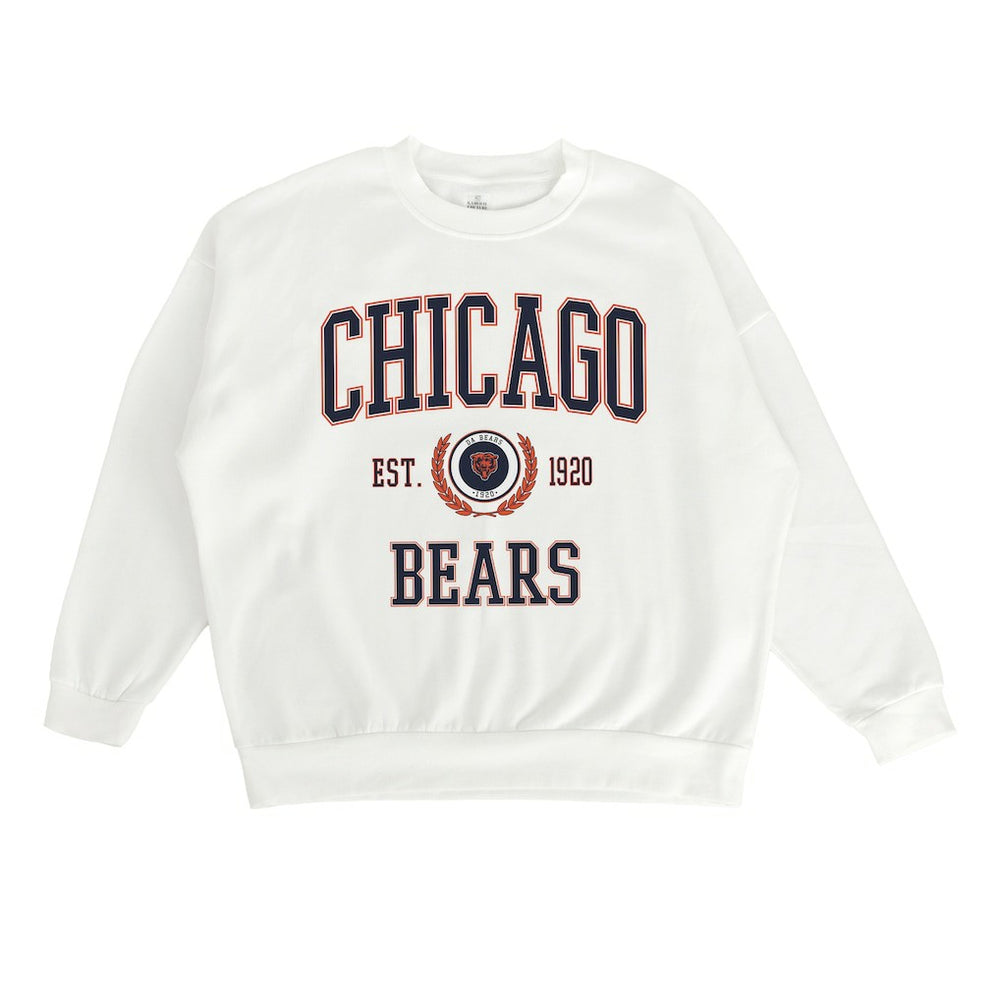 Chicago Bears Gameday Couture Women's Timeless Triumph Premium Fleece Pullover Sweatshirt - White Pullover
