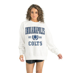 Indianapolis Colts Gameday Couture Women's Timeless Triumph Premium Fleece Pullover Sweatshirt - White Pullover
