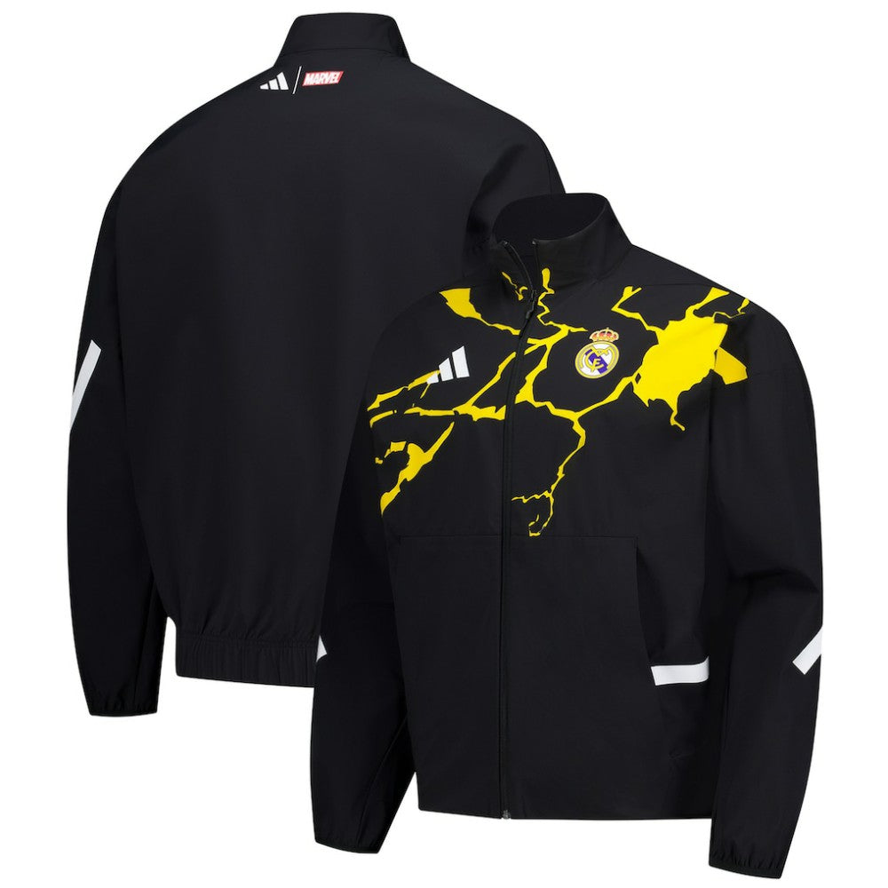 Real Madrid x Marvel Anthem Full-Zip Jacket Black - Adidas on sale