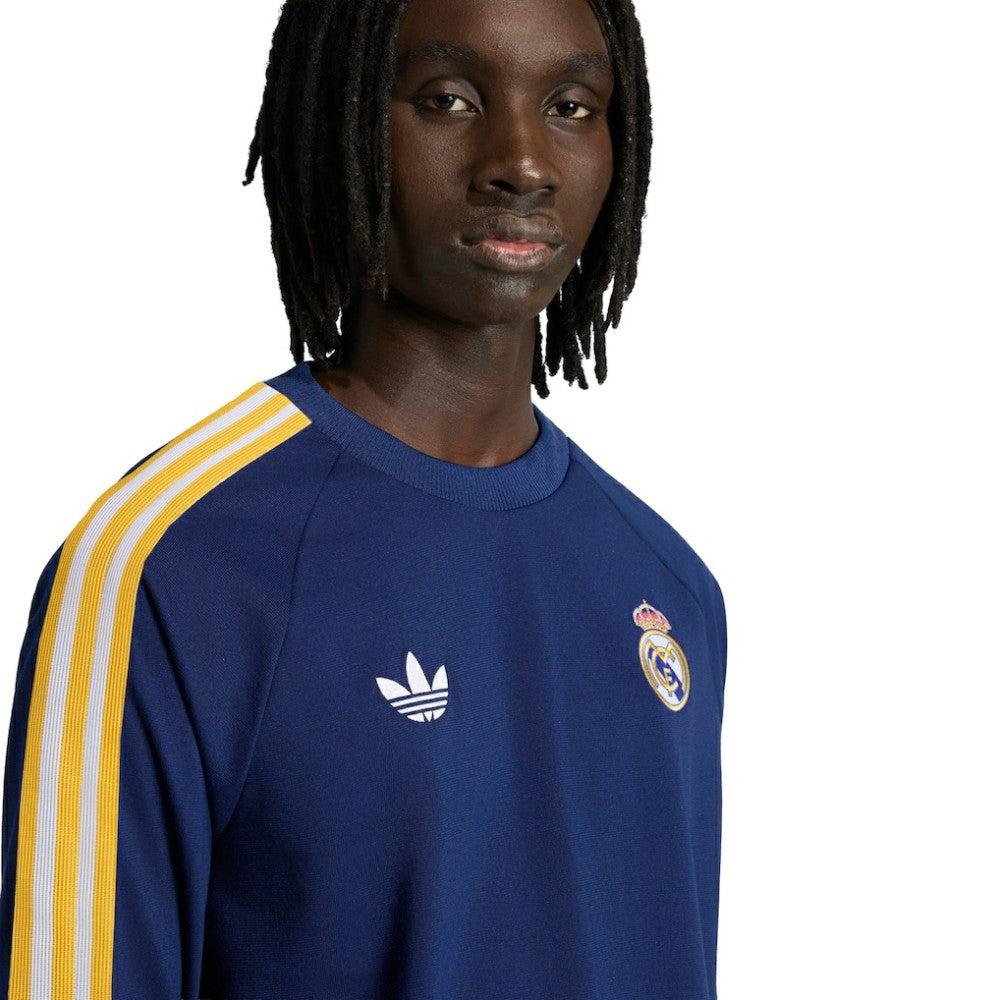 Real Madrid Originals Culturewear Originals Long Sleeve T-Shirt Navy - Adidas outlet