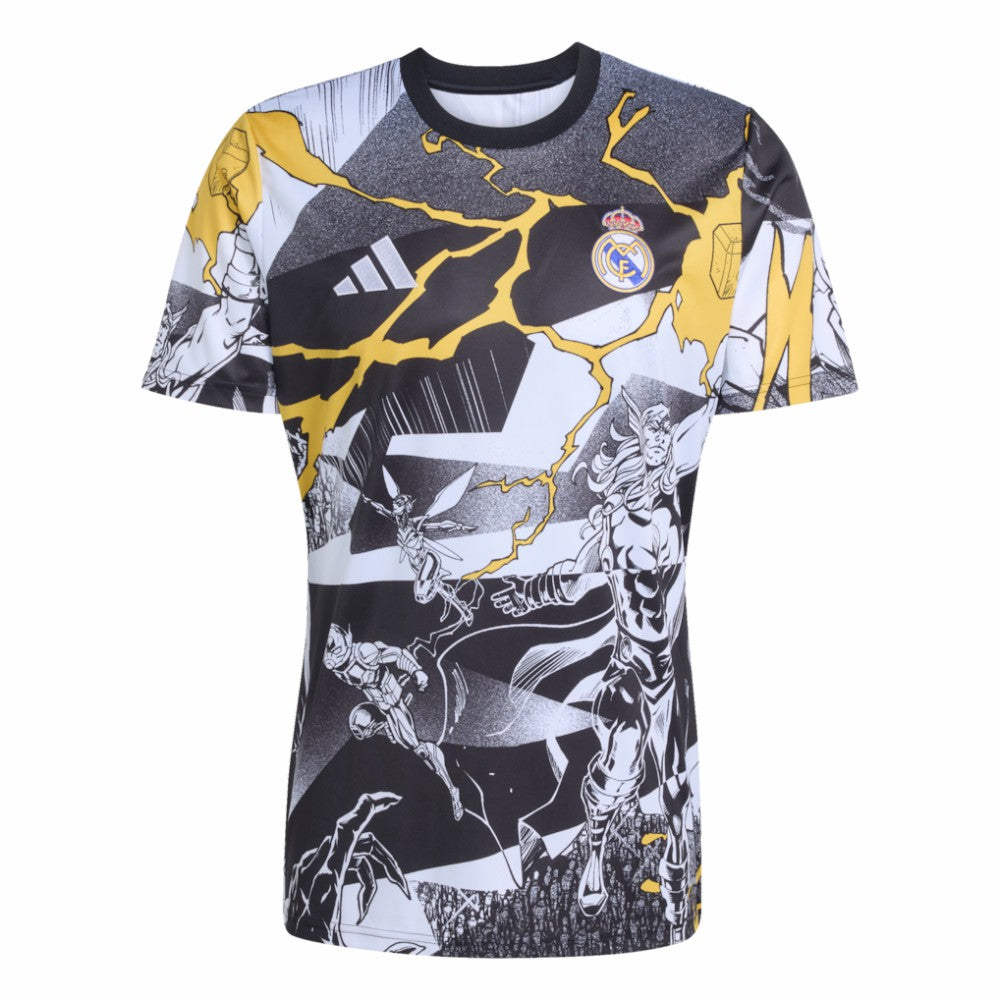 Real Madrid x Marvel AEROREADY 2025/26 Pre-Match Top White - Adidas for sale