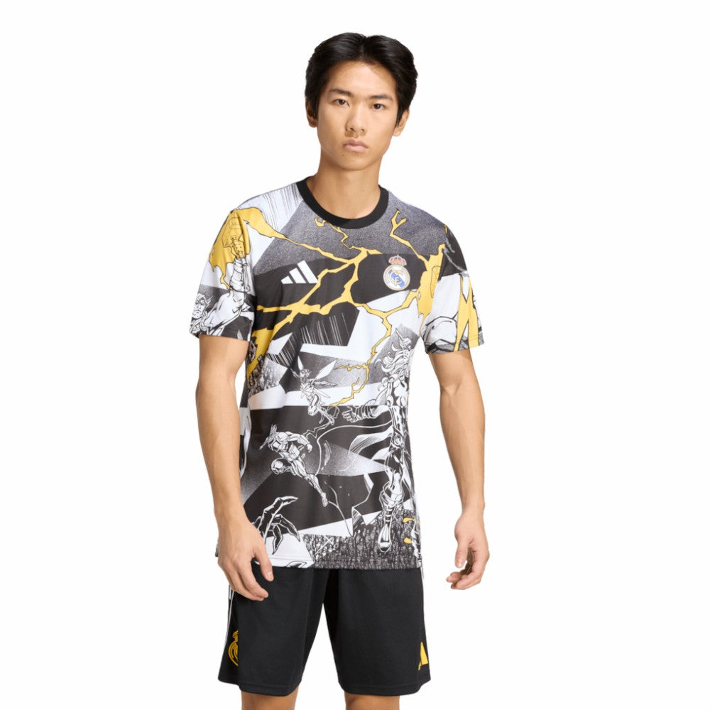 Real Madrid x Marvel AEROREADY 2025/26 Pre-Match Top White - Adidas for sale