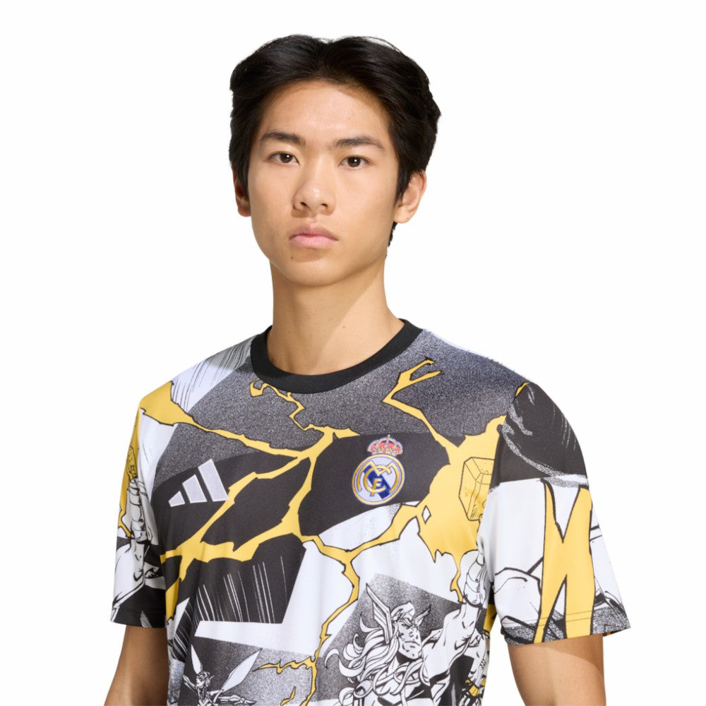 Real Madrid x Marvel AEROREADY 2025/26 Pre-Match Top White - Adidas for sale