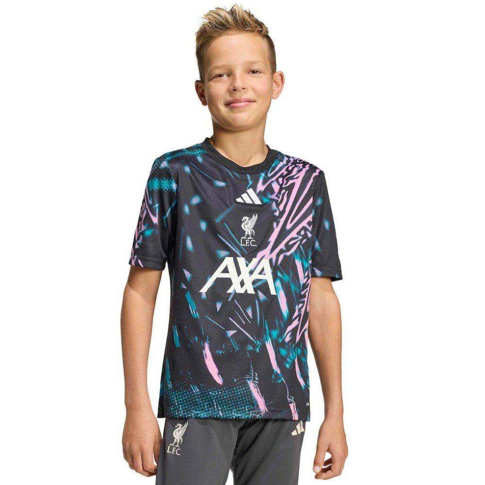 Liverpool Youth 2025/26 Pre-Match Training Jersey Black - Adidas on sale