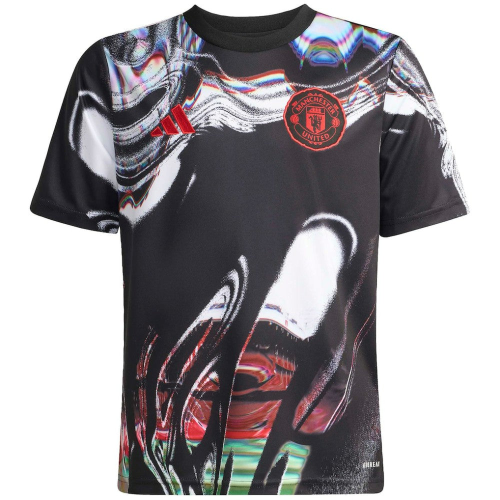 Manchester United Youth 2025/26 Pre-Match Training Jersey Black - Adidas for sale