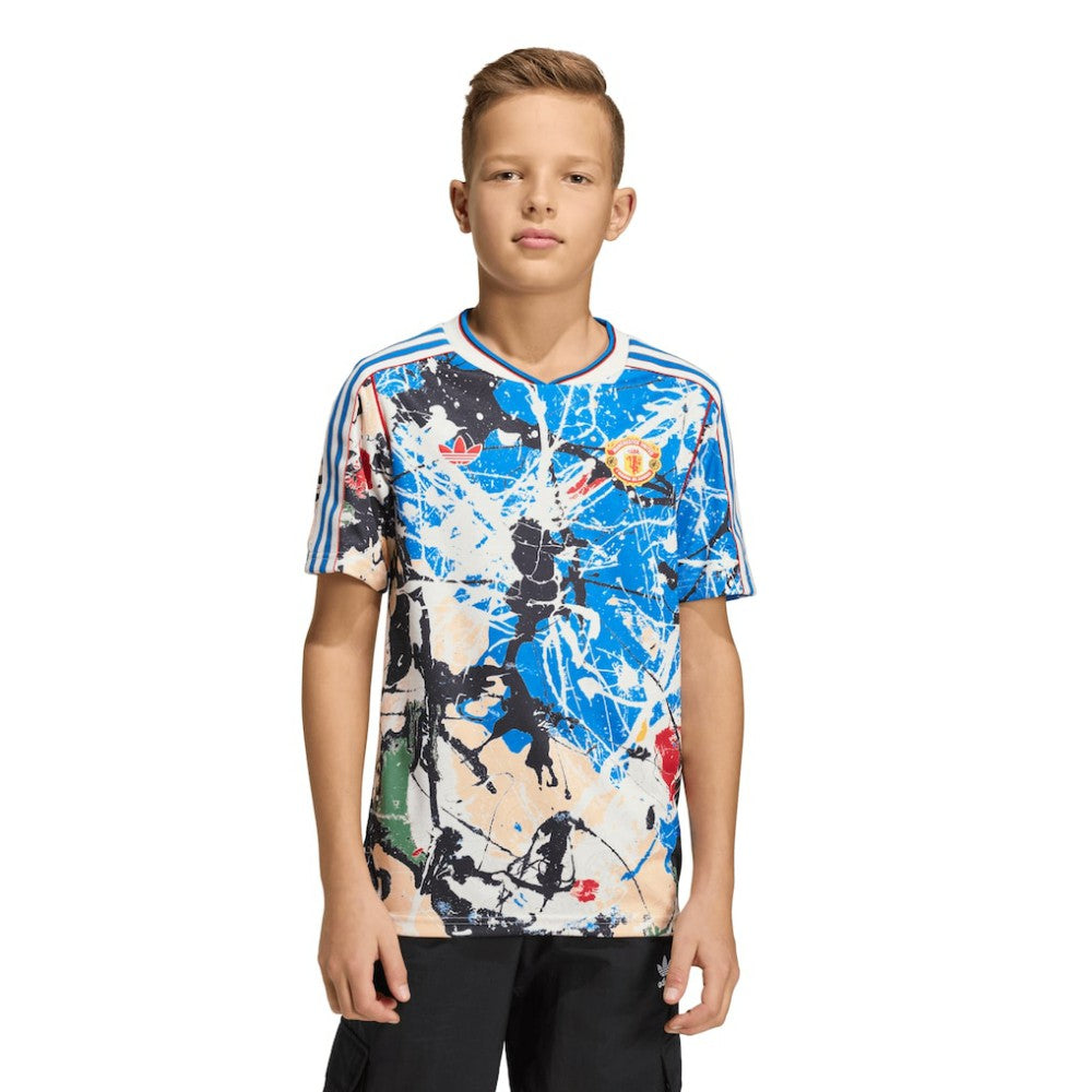 Manchester United X Stone Roses Youth Replica Jersey Blue - Adidas outlet