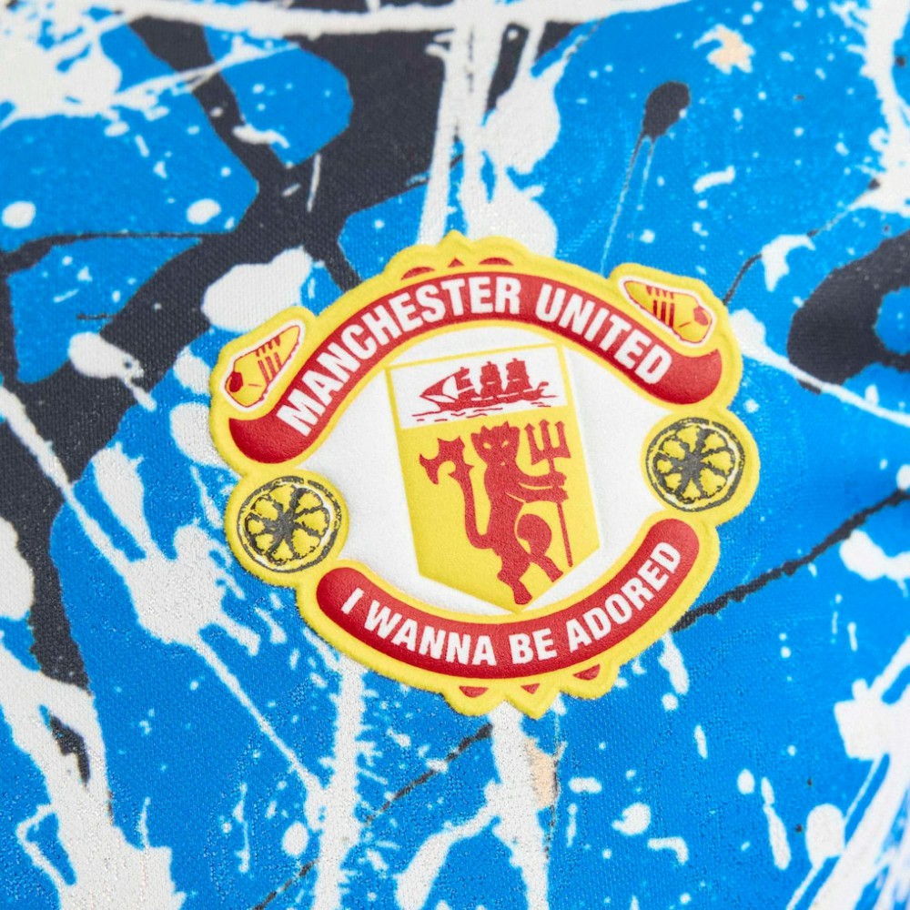 Manchester United X Stone Roses Long Sleeve Replica Jersey Blue - Adidas online