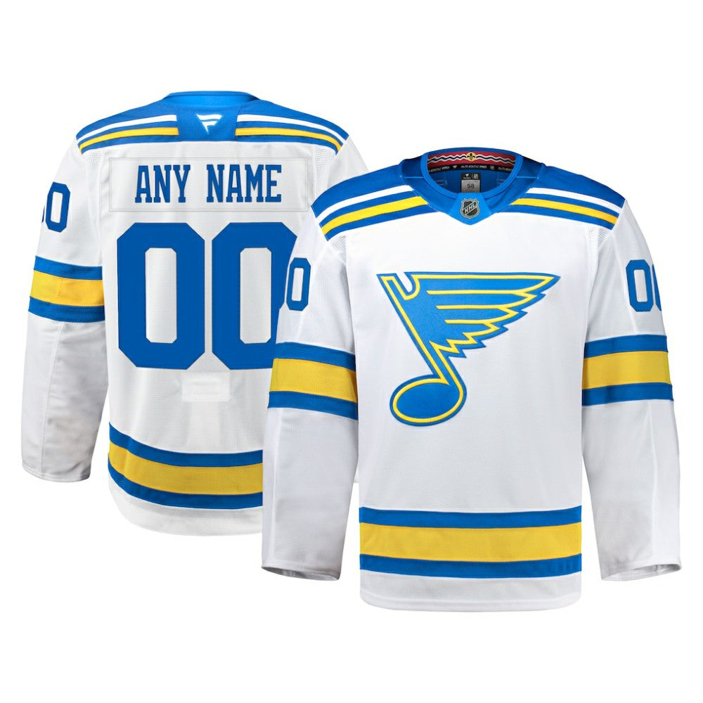 St. Louis Blues Fanatics Away Authentic Pro Custom Jersey - White | US 203134968