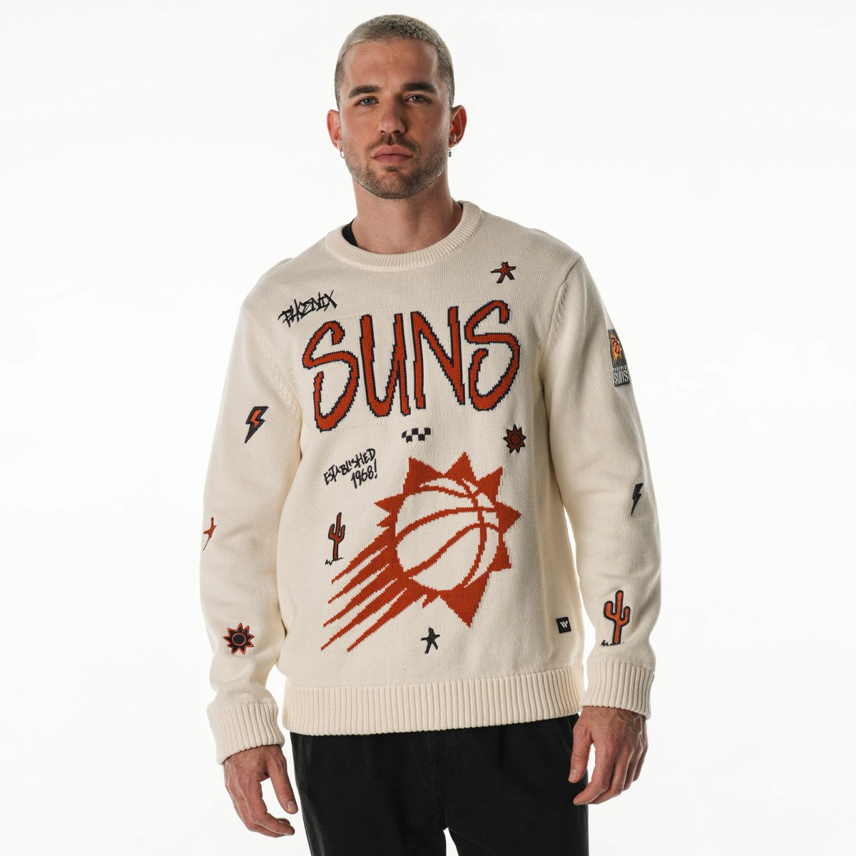 Phoenix Suns The Wild Collective Unisex 2025/26 City Edition Jacquard Sweater Cream outlet