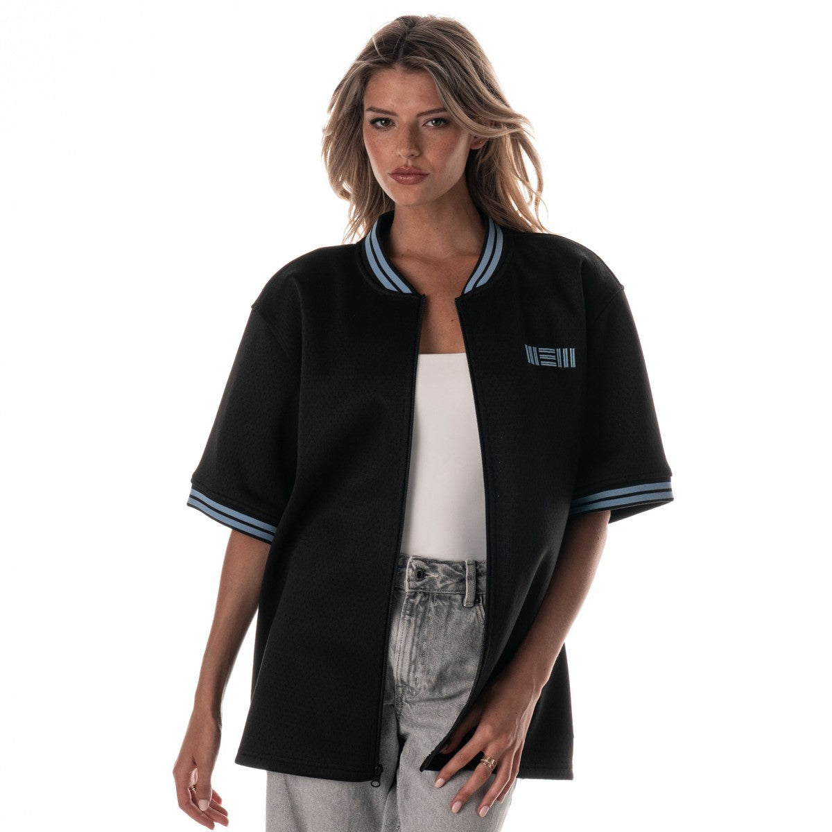 Memphis Grizzlies The Wild Collective Unisex Mesh Full-Zip T-Shirt Black