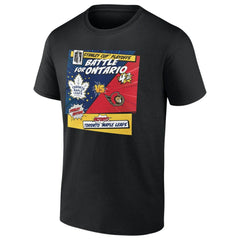 Toronto Maple Leafs vs. Ottawa Senators 2025 Stanley Cup Playoffs Rivalry Comic Pop T-Shirt - Black | US 203138062