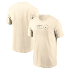 Baltimore Orioles Nike Pinwheel Lockup T-Shirt - Natural T-shirts