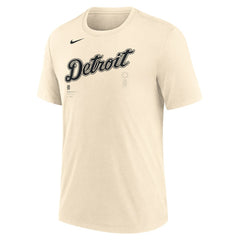 Detroit Tigers Nike Wordmark Tri-Blend T-Shirt - Natural T-shirts