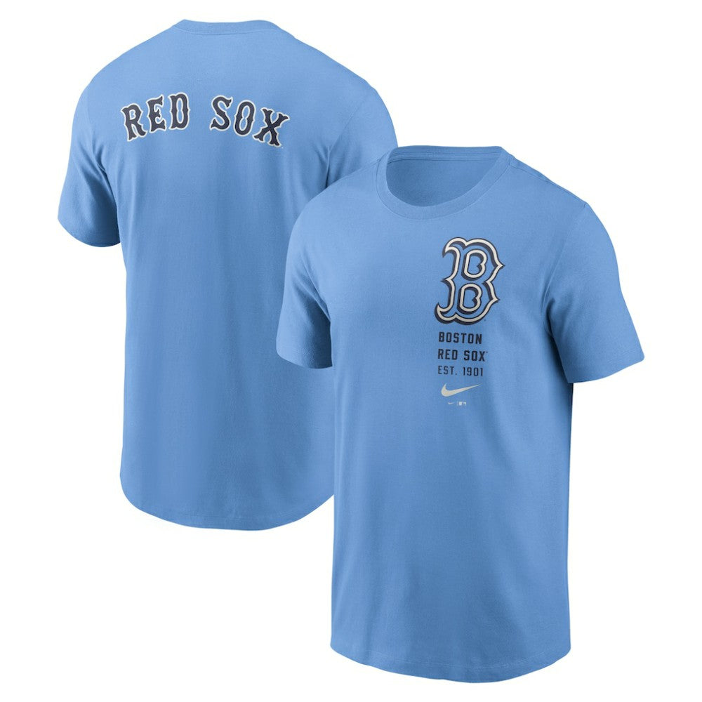 Boston Red Sox Nike Record Shattered T-Shirt - Light Blue Hats