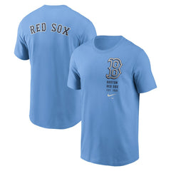 Boston Red Sox Nike Record Shattered T-Shirt - Light Blue Hats