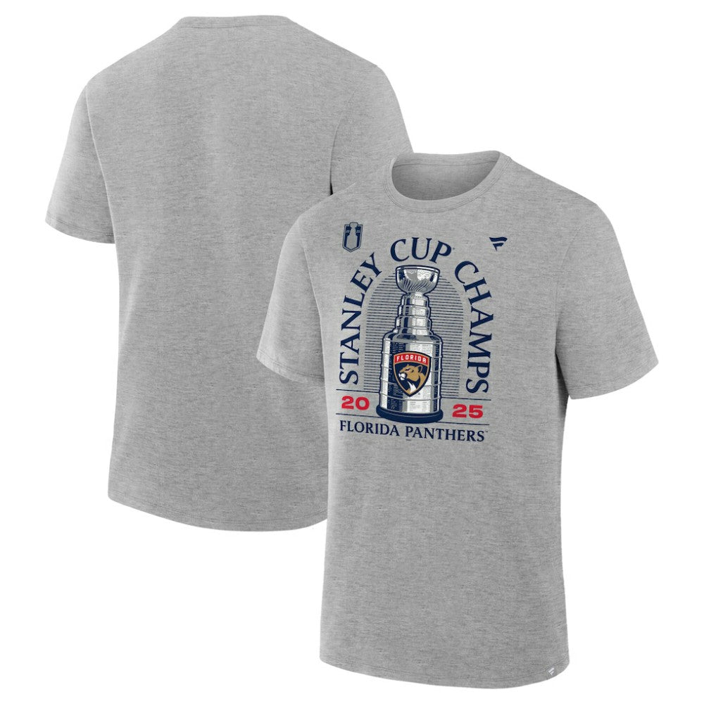 Florida Panthers Fanatics 2025 Stanley Cup Champions Locker Room T-Shirt - Heather Gray | US 203139889