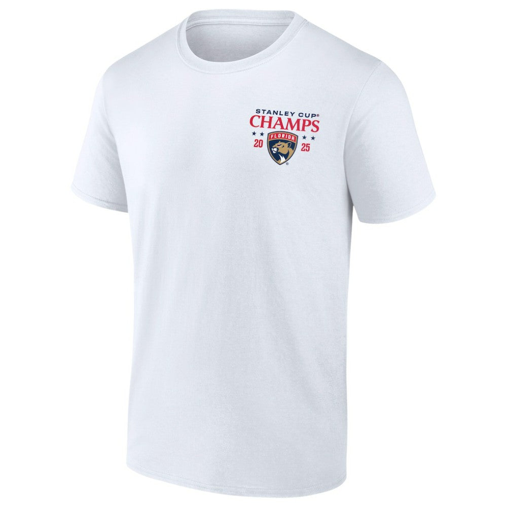Florida Panthers Fanatics 2025 Stanley Cup Champions Jersey Roster T-Shirt - White | US 203140023