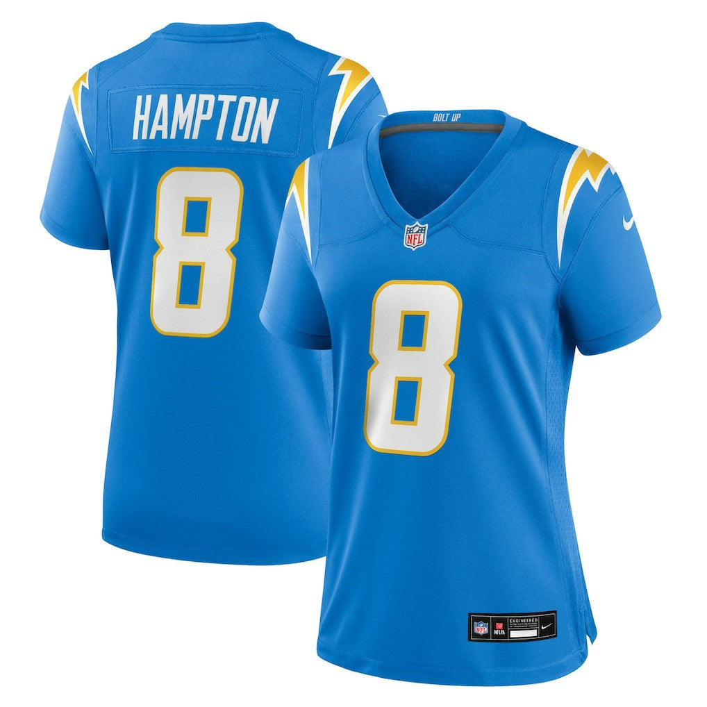Omarion Hampton Los Angeles Chargers Women's Team Game Jersey - Powder Blue Jerseys