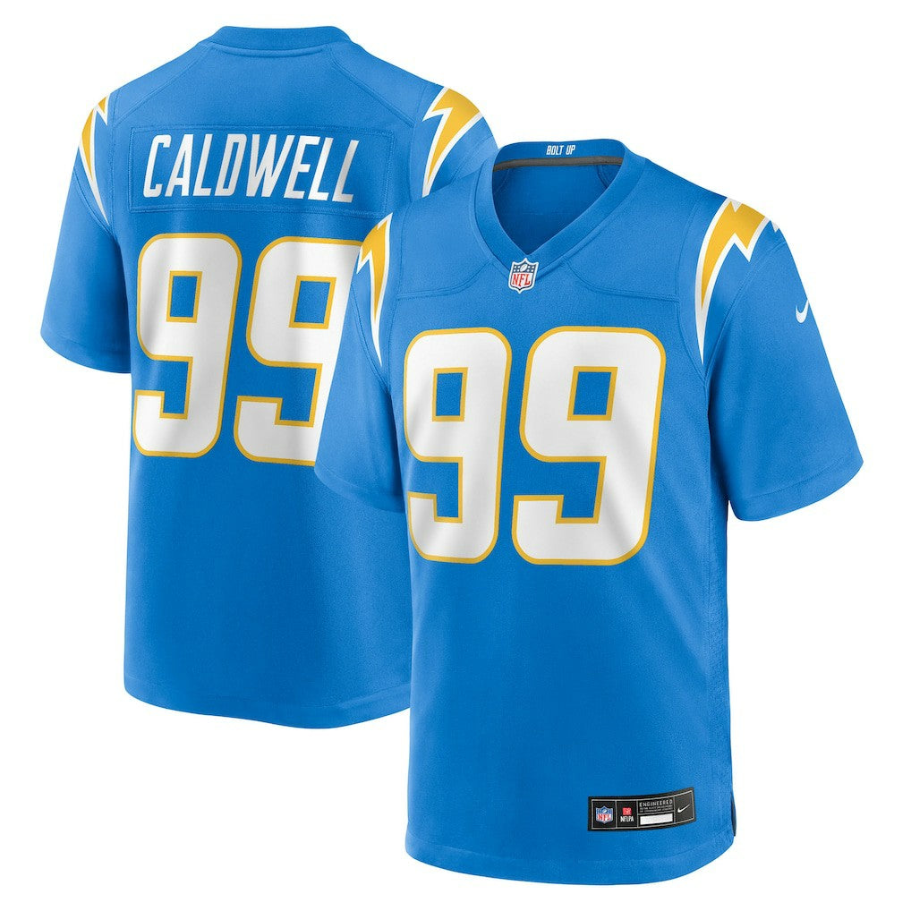 Jamaree Caldwell Los Angeles Chargers Team Game Jersey - Powder Blue Jerseys