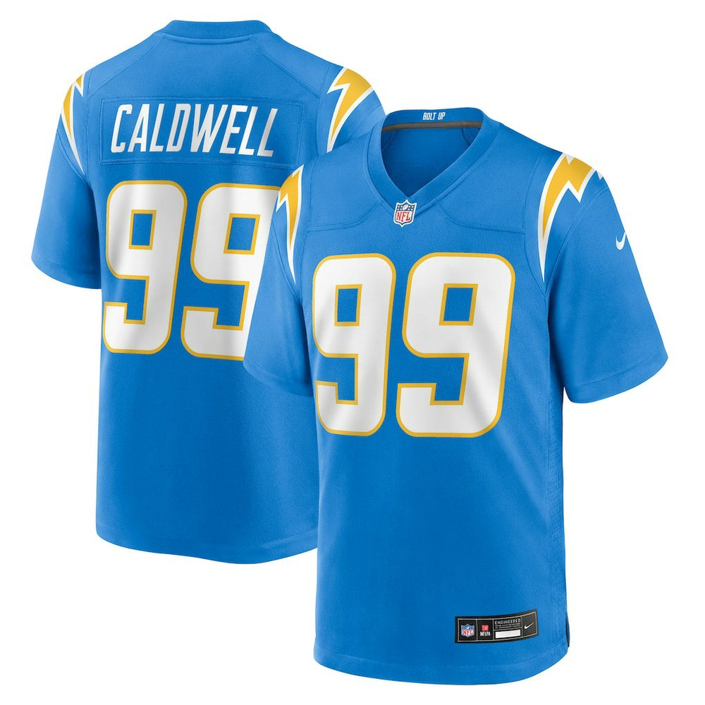 Jamaree Caldwell Los Angeles Chargers Team Game Jersey - Powder Blue Jerseys