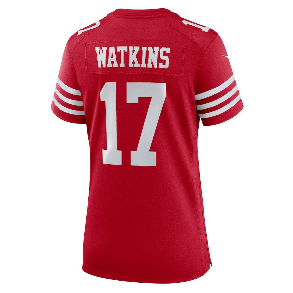 Jordan Watkins San Francisco 49ers Women's Team Game Jersey - Scarlet Jerseys