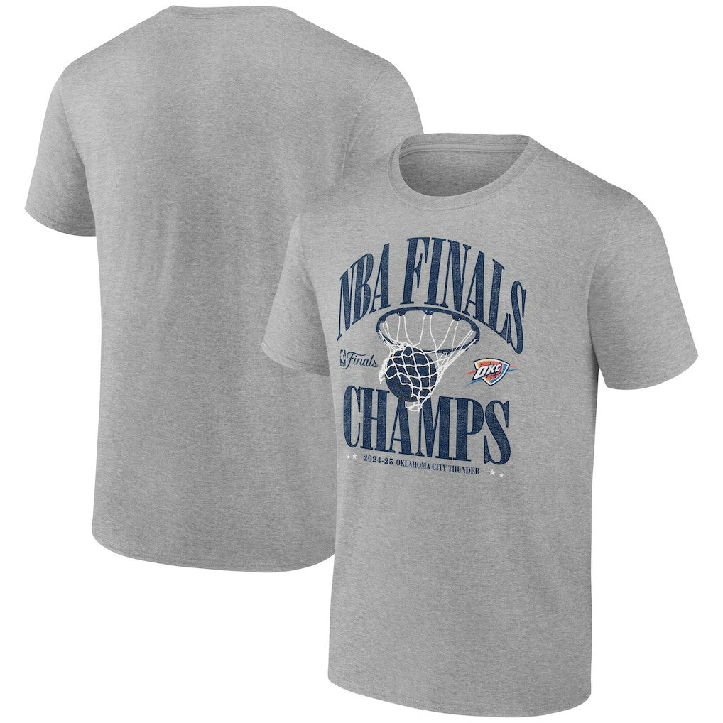 Oklahoma City Thunder 2025 NBA Finals Champions Fade Away Retro T-Shirt Steel - Fanatics