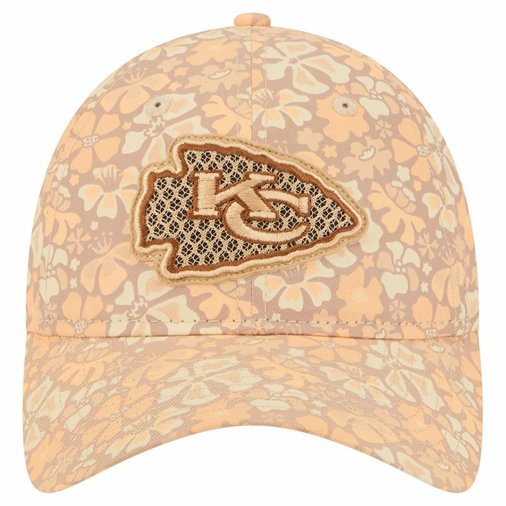 Kansas City Chiefs New Era Women's Floral 9TWENTY Adjustable Hat - Tan Hats