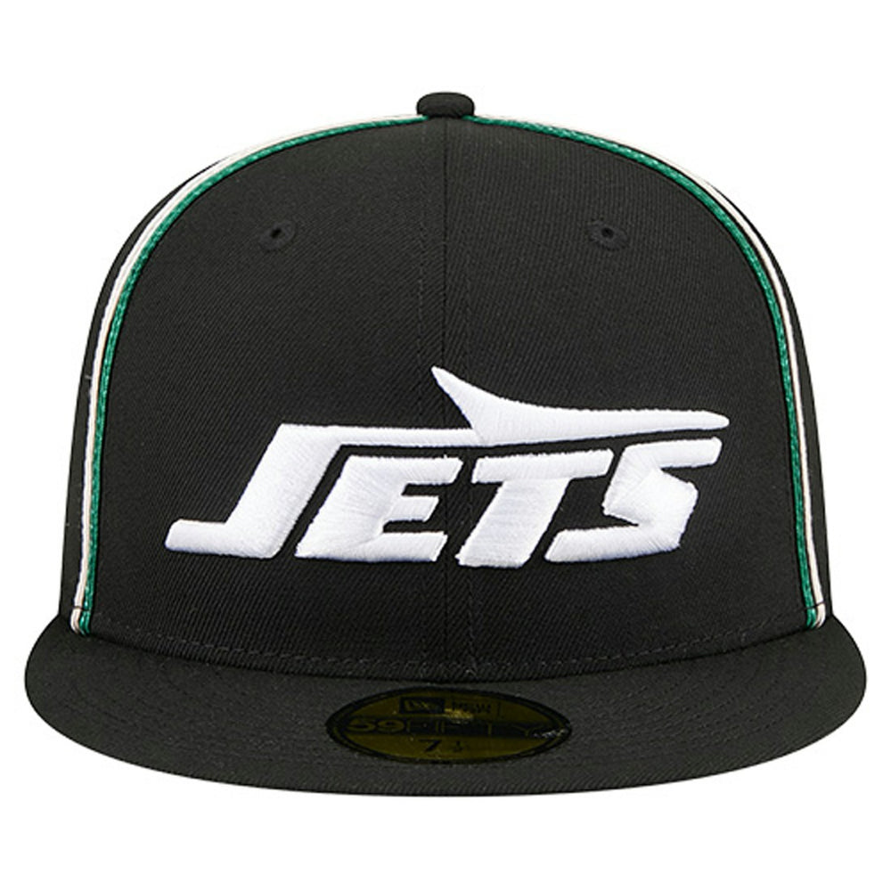 New York Jets New Era Soutache 59FIFTY Fitted Hat - Black Hats