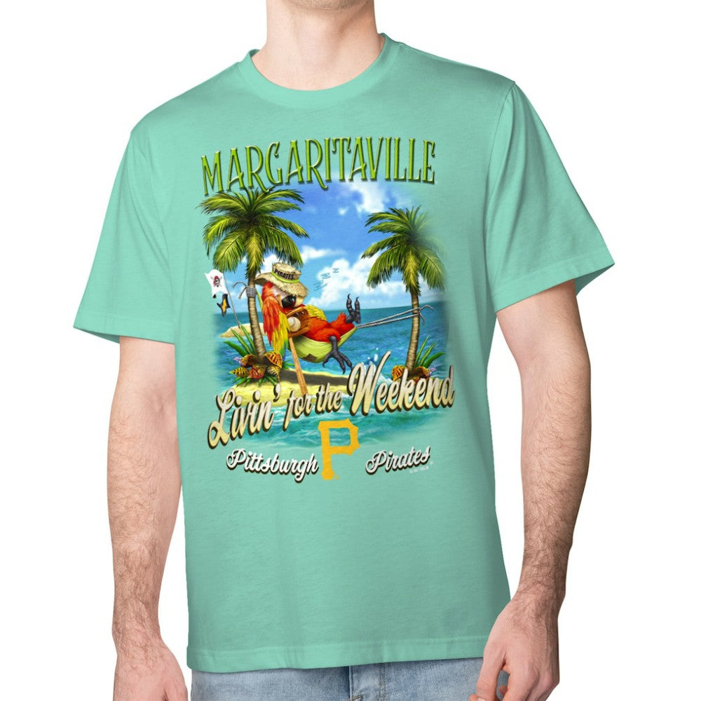 Pittsburgh Pirates Margaritaville Livin' for the Weekend T-Shirt - Mint T-shirts