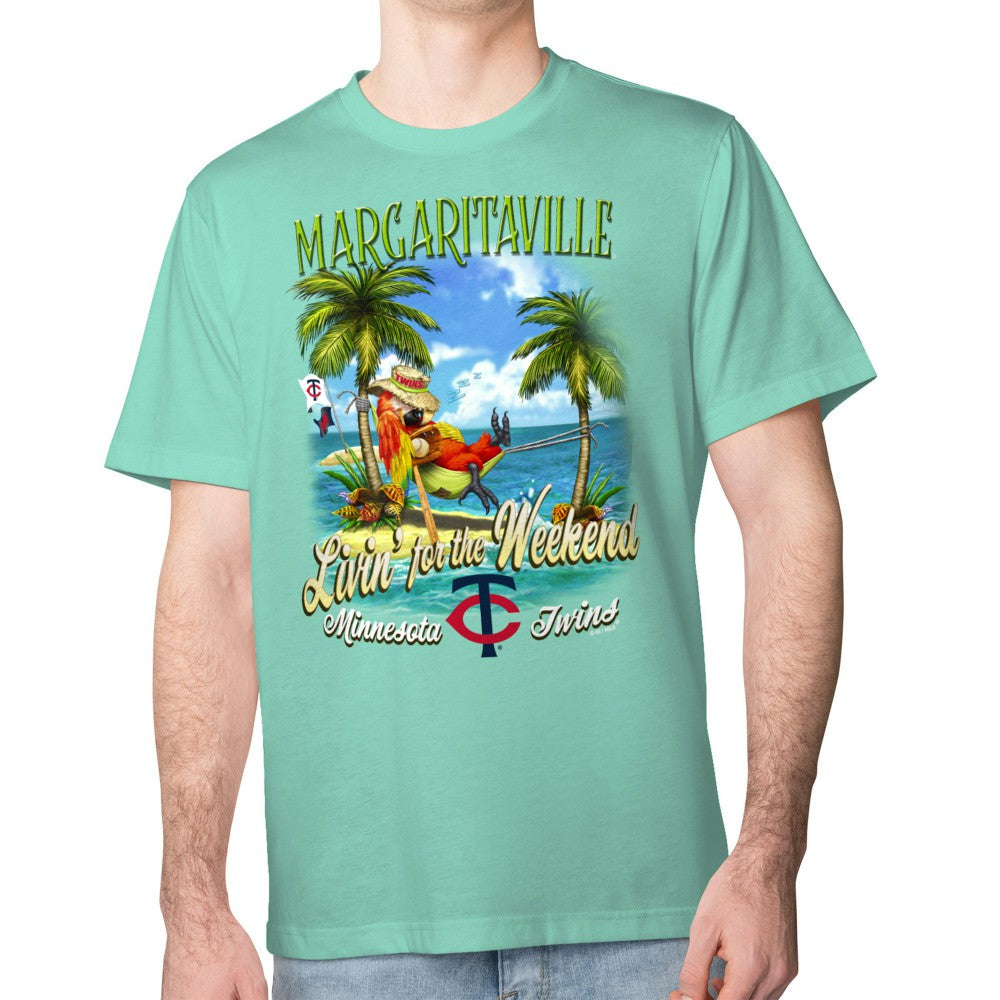 Minnesota Twins Margaritaville Livin' for the Weekend T-Shirt - Mint T-shirts