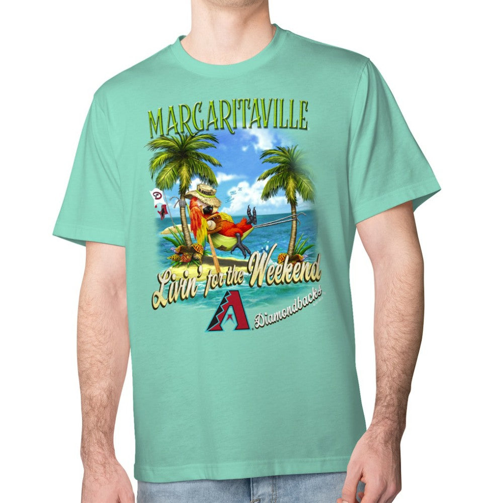 Arizona Diamondbacks Margaritaville Livin' for the Weekend T-Shirt - Mint T-shirts