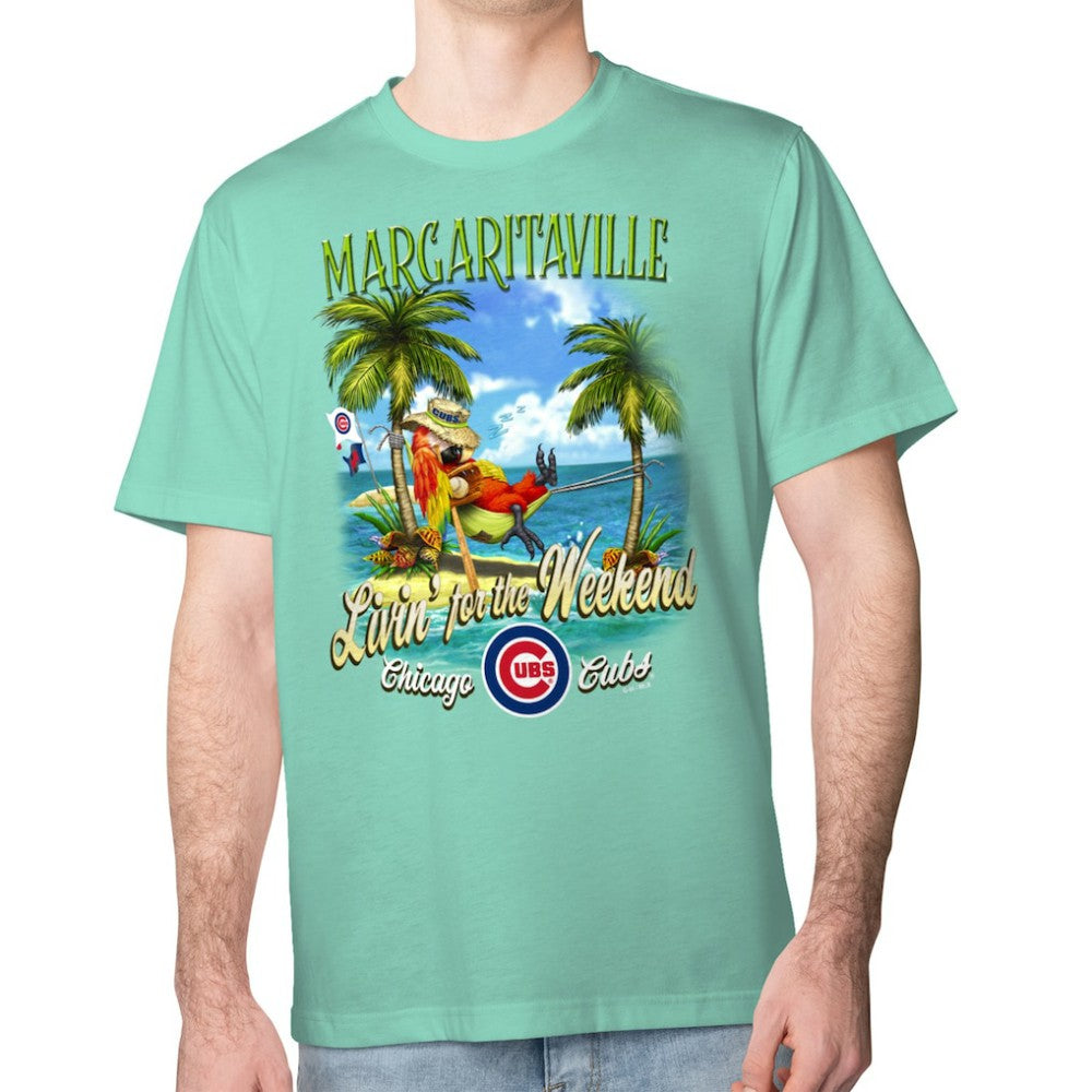 Chicago Cubs Margaritaville Livin' for the Weekend T-Shirt - Mint T-shirts