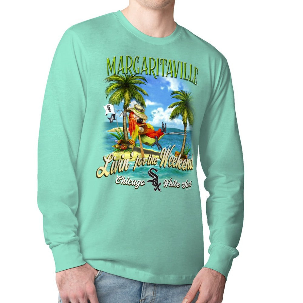 Chicago White Sox Margaritaville Livin' for the Weekend Long Sleeve T-Shirt - Mint T-shirts