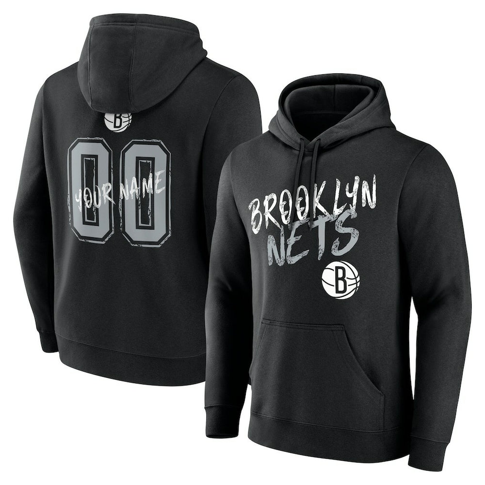Brooklyn Nets Hustle Custom Pullover Hoodie Black outlet