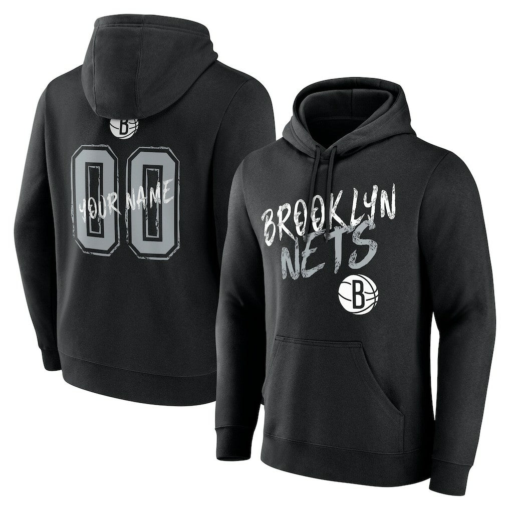 Brooklyn Nets Hustle Custom Pullover Hoodie Black outlet