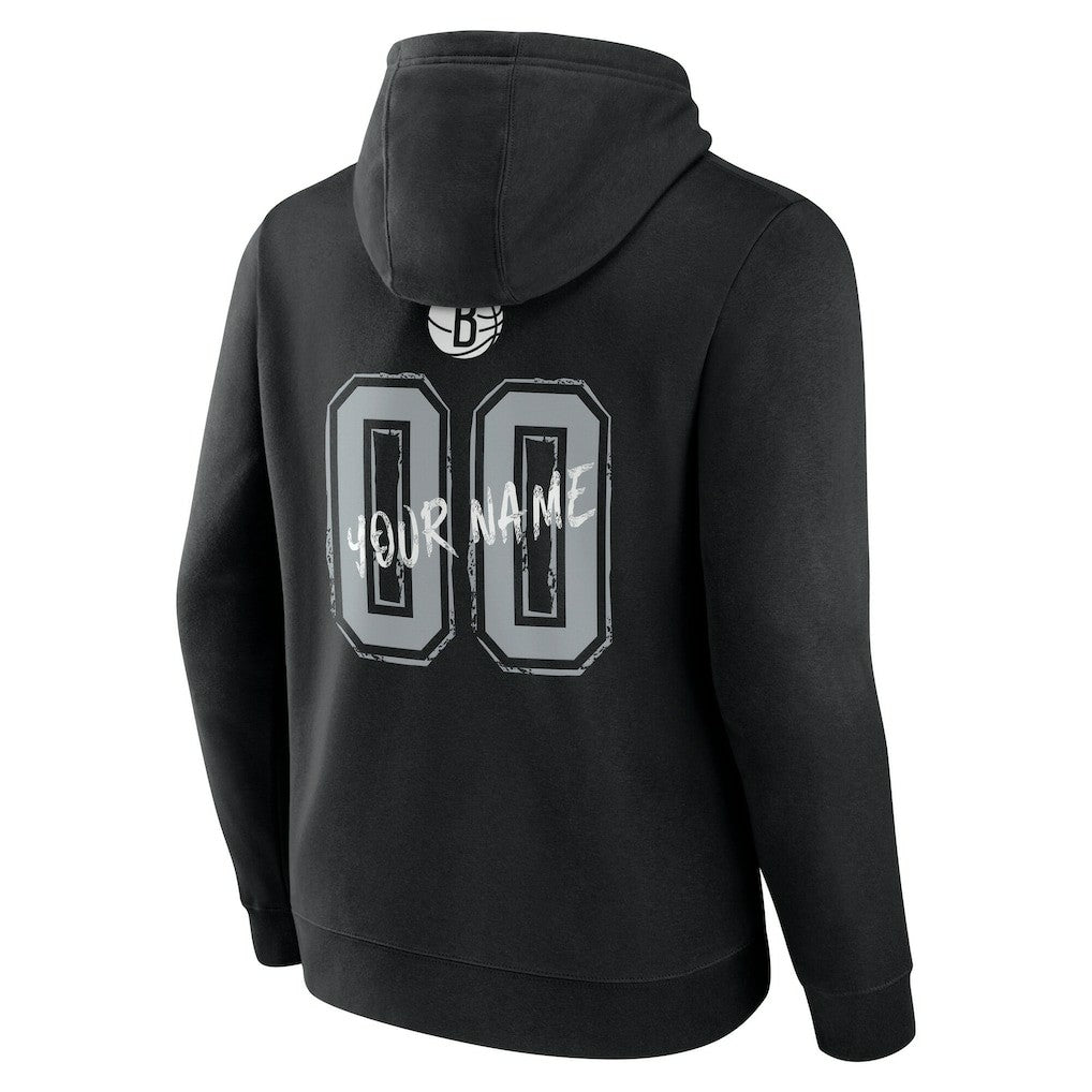 Brooklyn Nets Hustle Custom Pullover Hoodie Black outlet