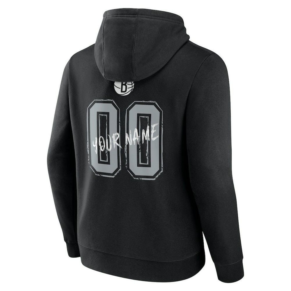 Brooklyn Nets Hustle Custom Pullover Hoodie Black outlet