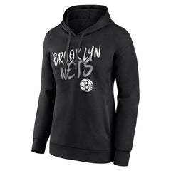 Brooklyn Nets Women's Hustle Custom Pullover Hoodie Black