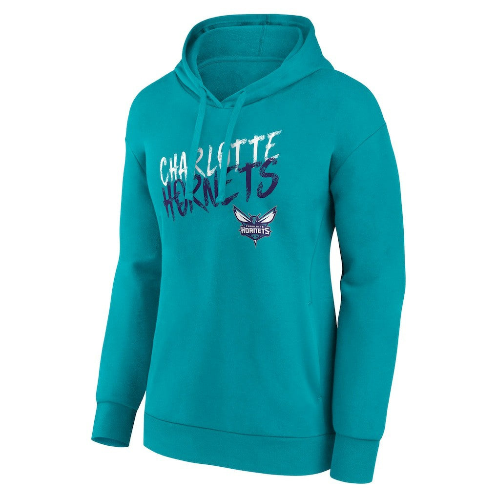 Charlotte Hornets Women's Hustle Custom Pullover Hoodie Teal