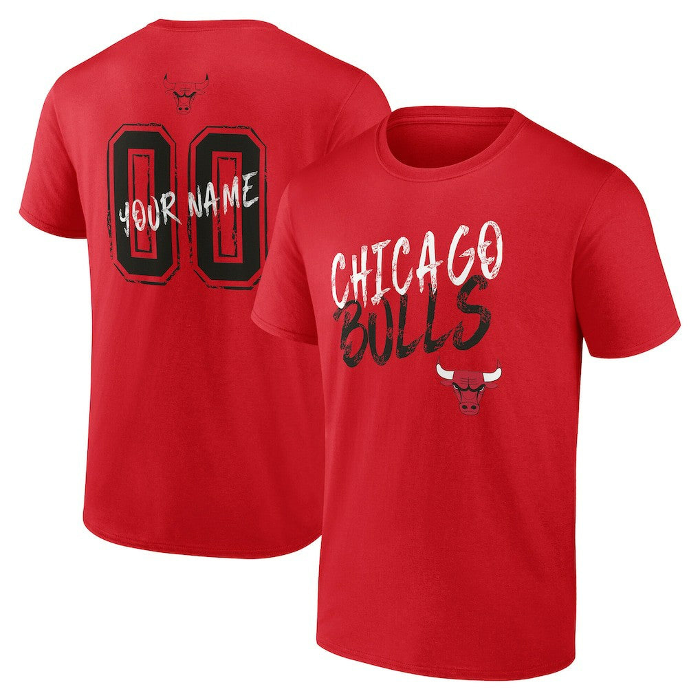 Chicago Bulls Hustle Custom T-Shirt Red