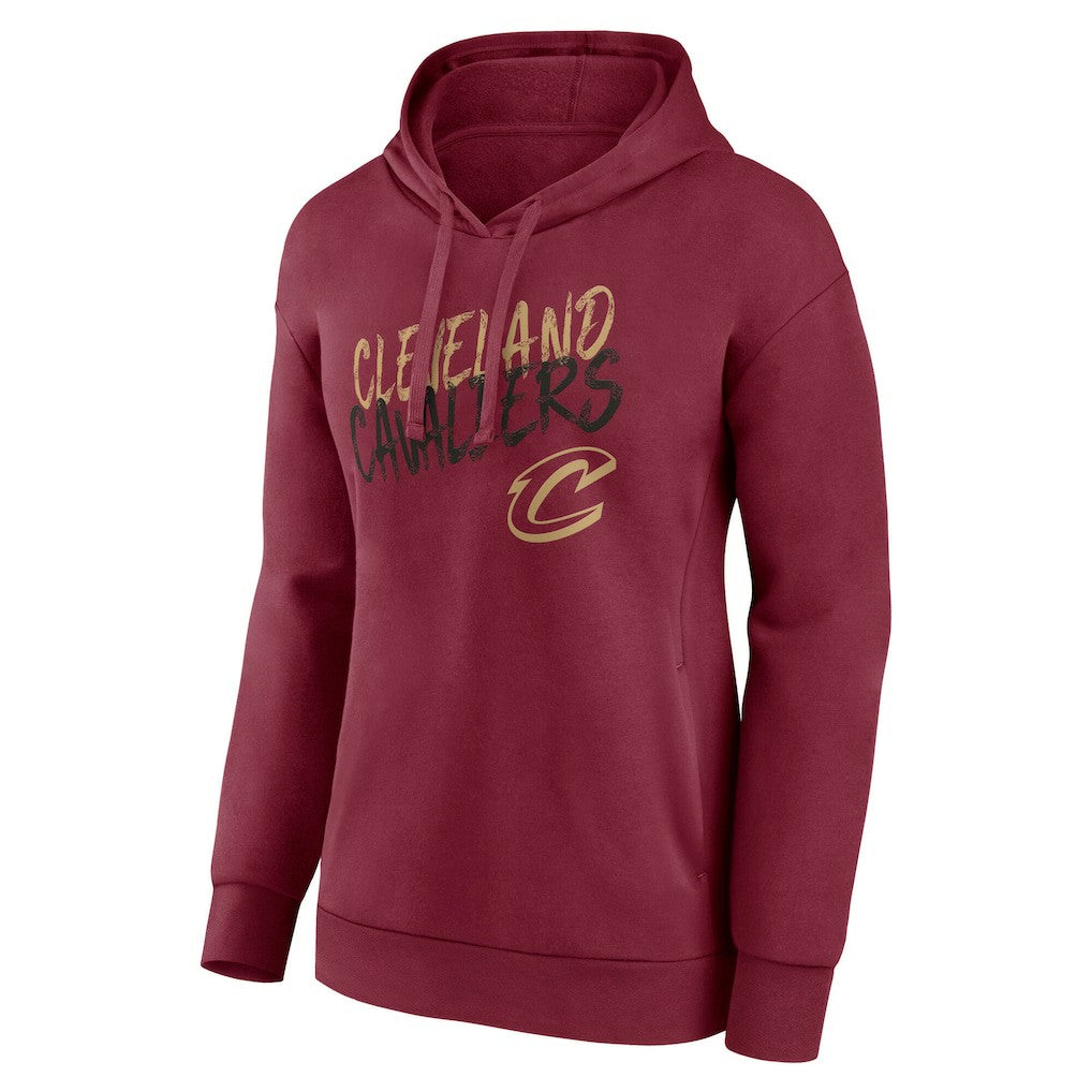 Cleveland Cavaliers Women's Hustle Custom Pullover Hoodie Wine outlet