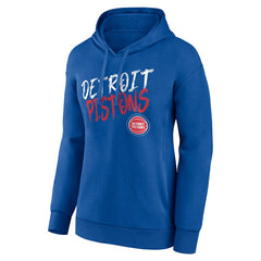 Detroit Pistons Women's Hustle Custom Pullover Hoodie Blue outlet
