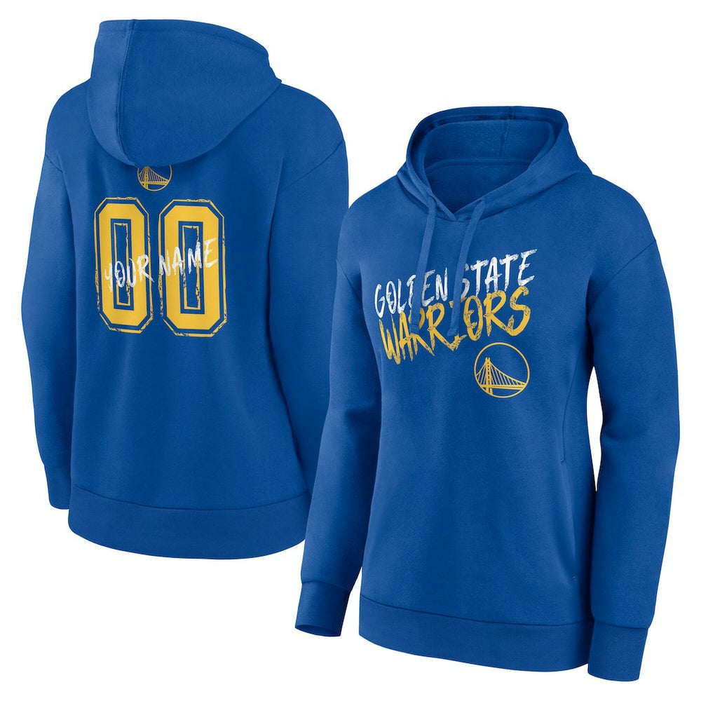 Golden State Warriors Women's Hustle Custom Pullover Hoodie Royal outlet