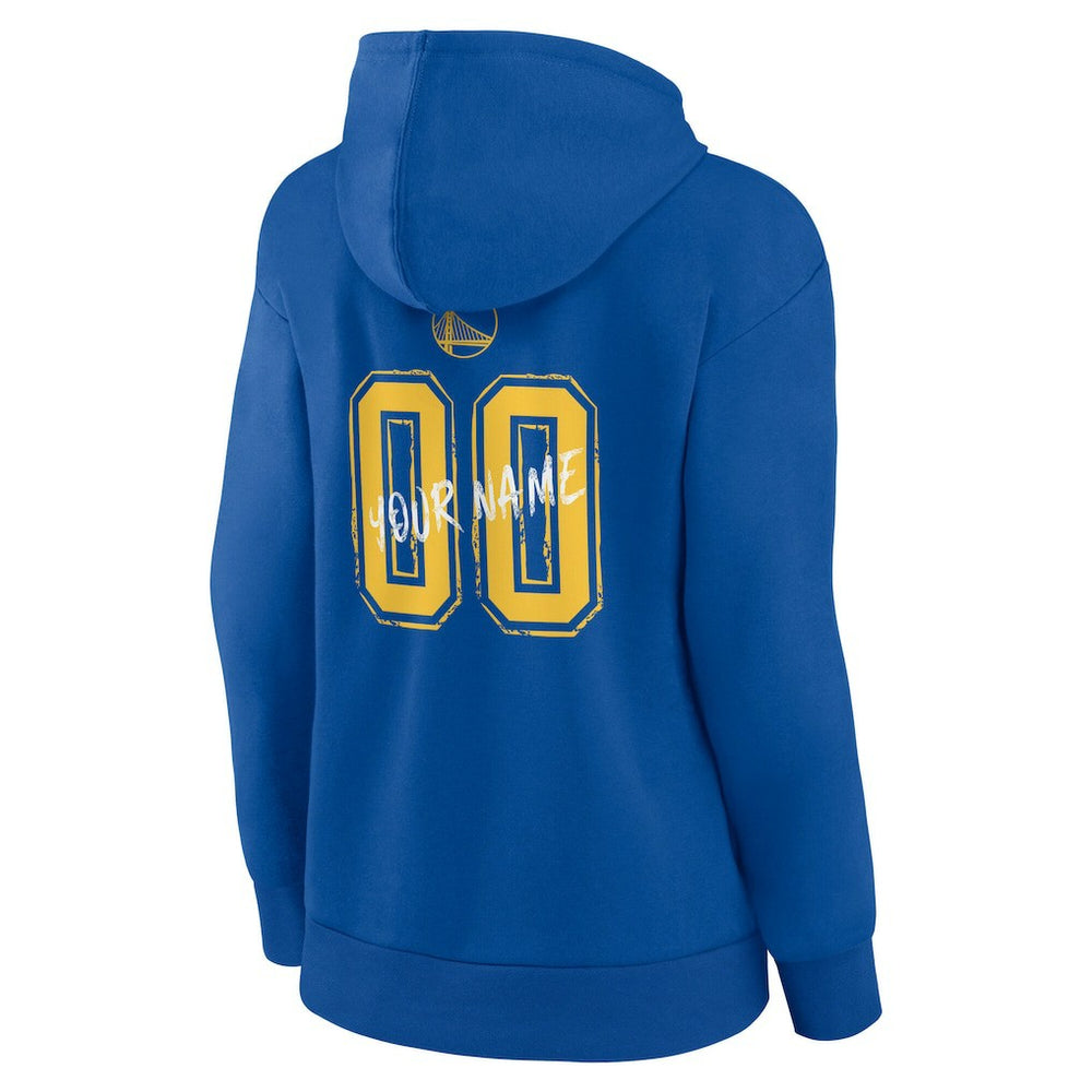 Golden State Warriors Women's Hustle Custom Pullover Hoodie Royal outlet